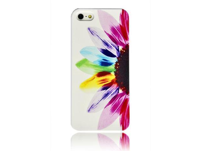 Flower Half Rainbow Logo - Ultra Thin Lover Half Sunflower Print Rainbow Flower Hard Plastic ...