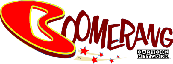 Red Boomerang with Logo - Boomerang US Red.svg