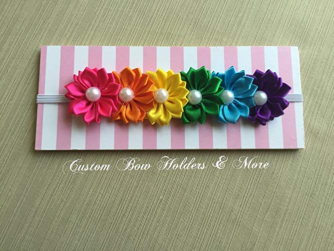 Flower Half Rainbow Logo - Amazon.com: Baby Headband, Rainbow Baby Headband, Newborn Flower ...