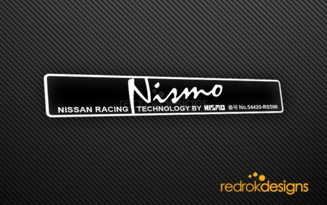 Nissan Racing Logo - Nismo Strut Brace Decal. Sticker Logo Nissan Racing Motorsport