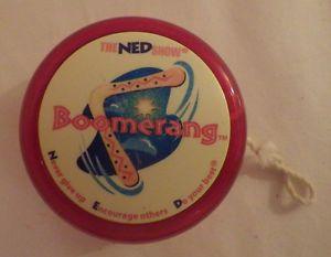 Red Boomerang with Logo - The Ned Show Yo Yo Red Boomerang Cool Rare