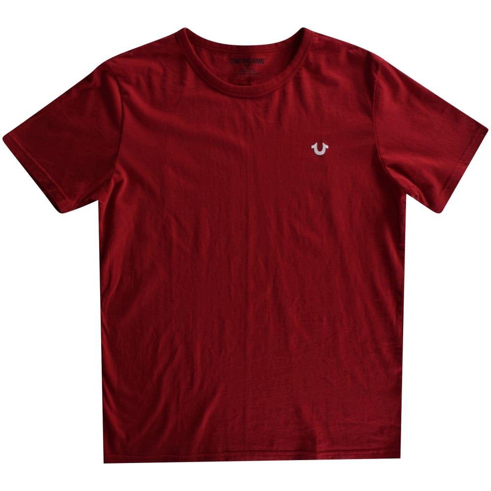 Maroon Horseshoe Logo - TRUE RELIGION JUNIOR True Religion Junior Red Horseshoe Logo T-Shirt ...