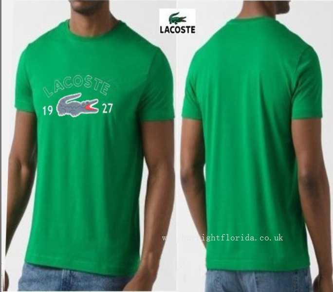 Crocodile Shopping Logo - Fashion Mens Lacoste T-shirt Seagreen T Shirts Shopping Logo Graphic ...