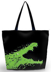 Crocodile Shopping Logo - Crocodile Shopping Bag Shoulder Bag Pouch Beach Tote Handbag ...