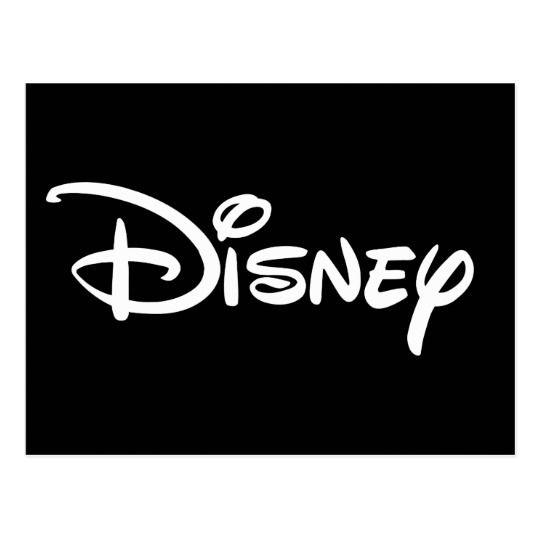 Disney Logo - Disney White Logo Postcard | Zazzle.com