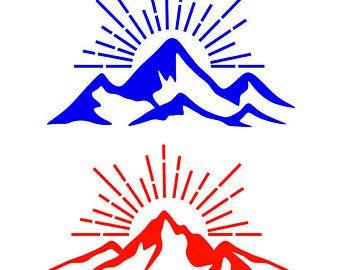 Sun and Mountain Logo - Sun mountain logo | Etsy