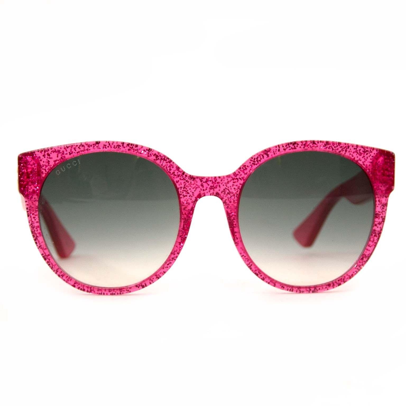 Gucci Pink Glitter Logo - Labellov Gucci Pink Glitter Sunglasses ○ Buy and Sell Authentic Luxury