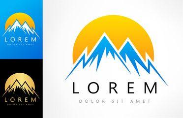 Sun and Mountain Logo - mountain Logos