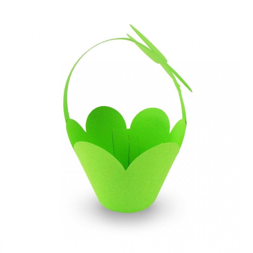 Green X Logo - Cupcake Wrappers With Butterfly Handles. Green Butterfly Cupcake