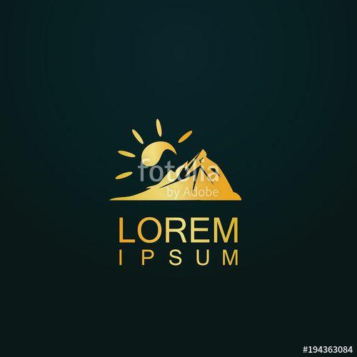 Sun Mountain Logo - Gold Sun Mountain Logo Stock Image And Royalty Free Vector Files