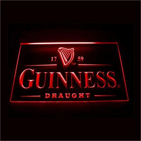 Guinness Draught Logo - Guinness Draught Logo LED Sign Red by LEDHouse: Amazon.co.uk ...