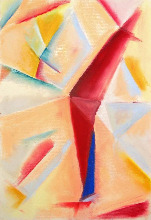 Red Boomerang with Logo - Red Boomerang : cubism abstractin, abstract cubism, cubism