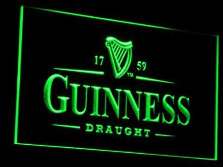 Guinness Draught Logo - Guinness Draught Logo LED Sign Green by LEDHouse: Amazon.co.uk ...