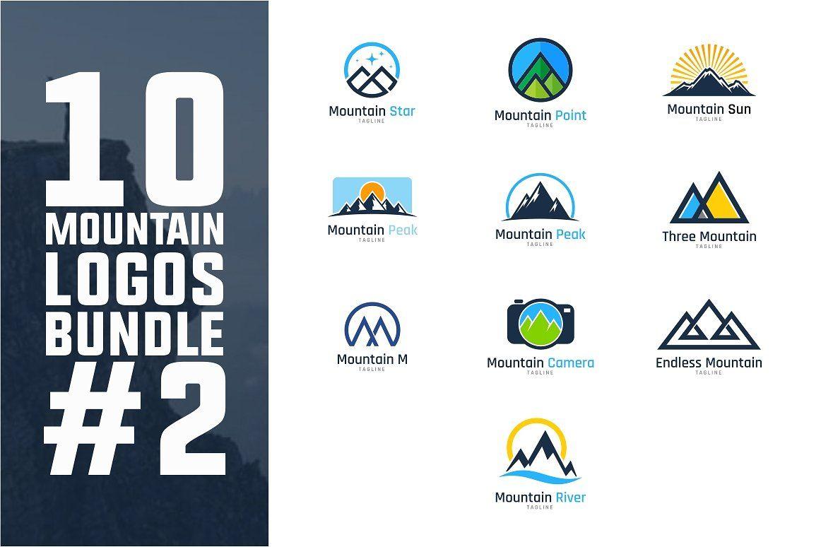 Sun and Mountain Logo - 10 Mountain Logo Bundle #2 ~ Logo Templates ~ Creative Market