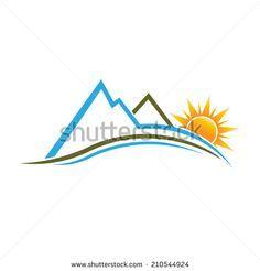 Sun Mountain Logo - Best Mountain Logo image. Mountain logos, Vector graphics, Eps