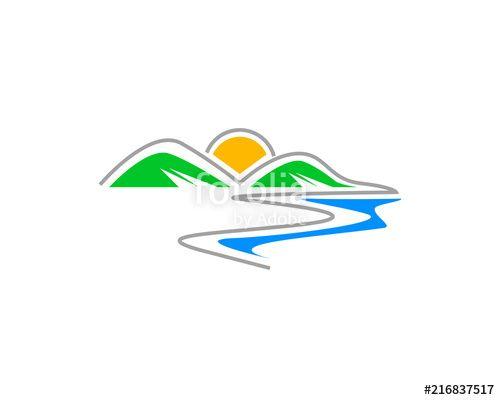 Sun Mountain Logo - Sun Mountain Logo Stock Image And Royalty Free Vector Files
