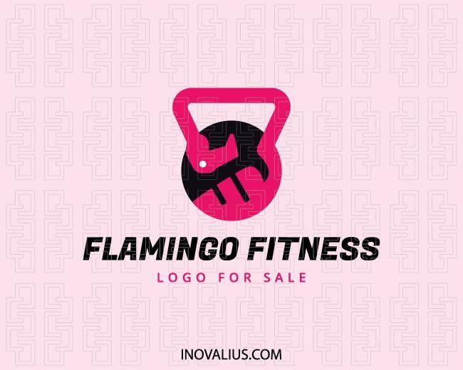 Fitness Logo - Flamingo Fitness Logo For Sale | Inovalius