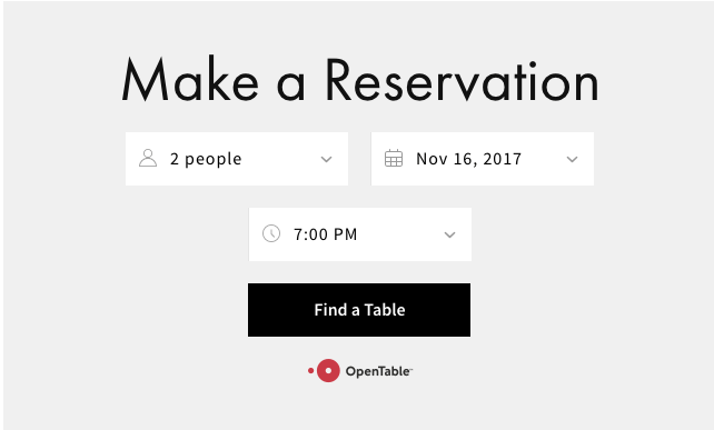Make Reservations OpenTable Logo - Using OpenTable Blocks