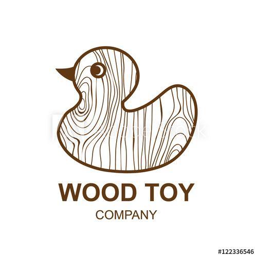 Interesting Company Logo - Abstract icon with wooden texture,toy duck,Logo design,Vector ...