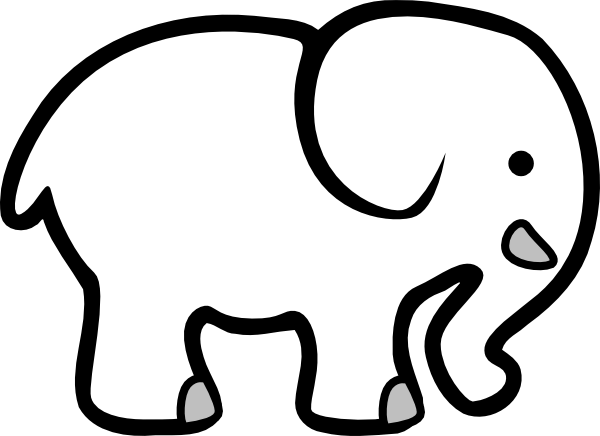 Black and White Elephant Logo - White Elephant Clip Art at Clker.com - vector clip art online ...