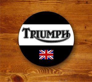 Triumph Motorcycle Logo - Triumph Motorcycle logo and Union Jack - round coaster | eBay