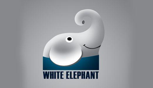 White Elephant Logo - 20+ Most Creative Elephant Logo Designs - GraphicsBeam