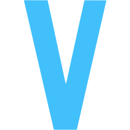 Blue Letter V Logo - Caribbean blue letter v icon caribbean blue letter icons
