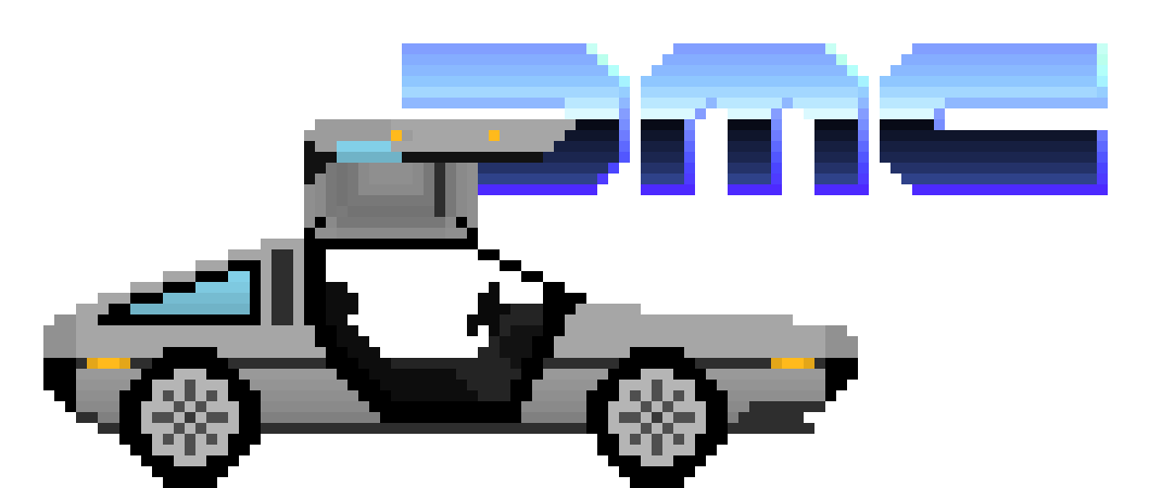 DeLorean DMC-12 Logo - DMC-12 DeLorean (Doors Open with DMC Logo) | Pixel Art Maker