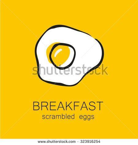 Fast Eggs Logo - Breakfast or scrambled eggs. Design template for logo, menus