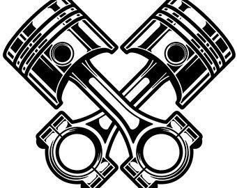 Mechanic Piston Logo - Mechanic Logo 3 Piston Wrench Crossed Engine Car Auto | Etsy