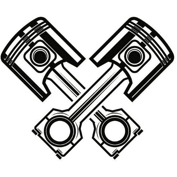 Mechanic Piston Logo - Mechanic Logo 20 Piston Crossed Cylinder Engine Auto Car Part | Etsy