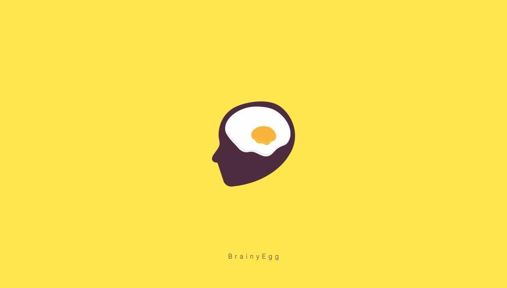 Fast Eggs Logo - Brainy Egg #Logos. Logo Design. Egg logo, Eggs