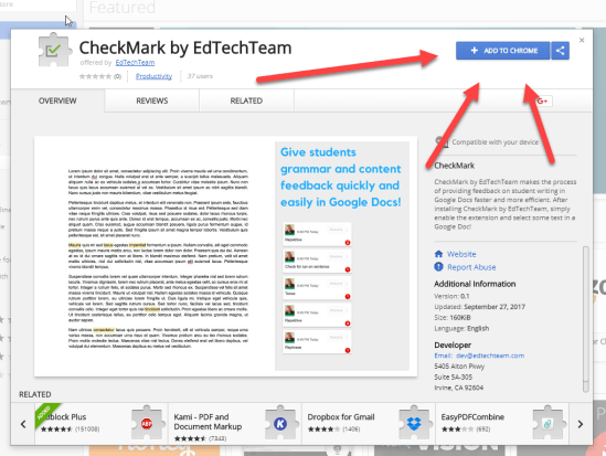 Check Mark with a Web and Tech Logo - Quick Feedback with the Checkmark Chrome Extension