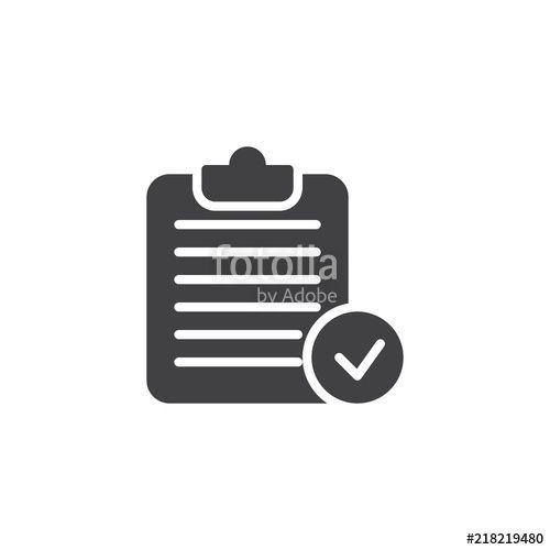 Check Mark with a Web and Tech Logo - Clipboard Check Mark vector icon. filled flat sign for mobile ...