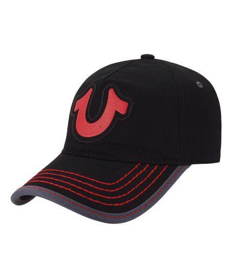 Red Horseshoe Logo - True Religion Black & Red Horseshoe Logo Baseball Cap
