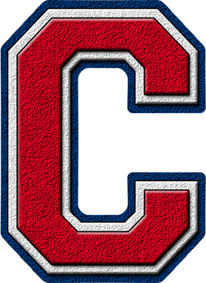 Red White and Blue with the Letter C Logo - Presentation Alphabets: Cardinal Red, White & Royal Blue Varsity ...