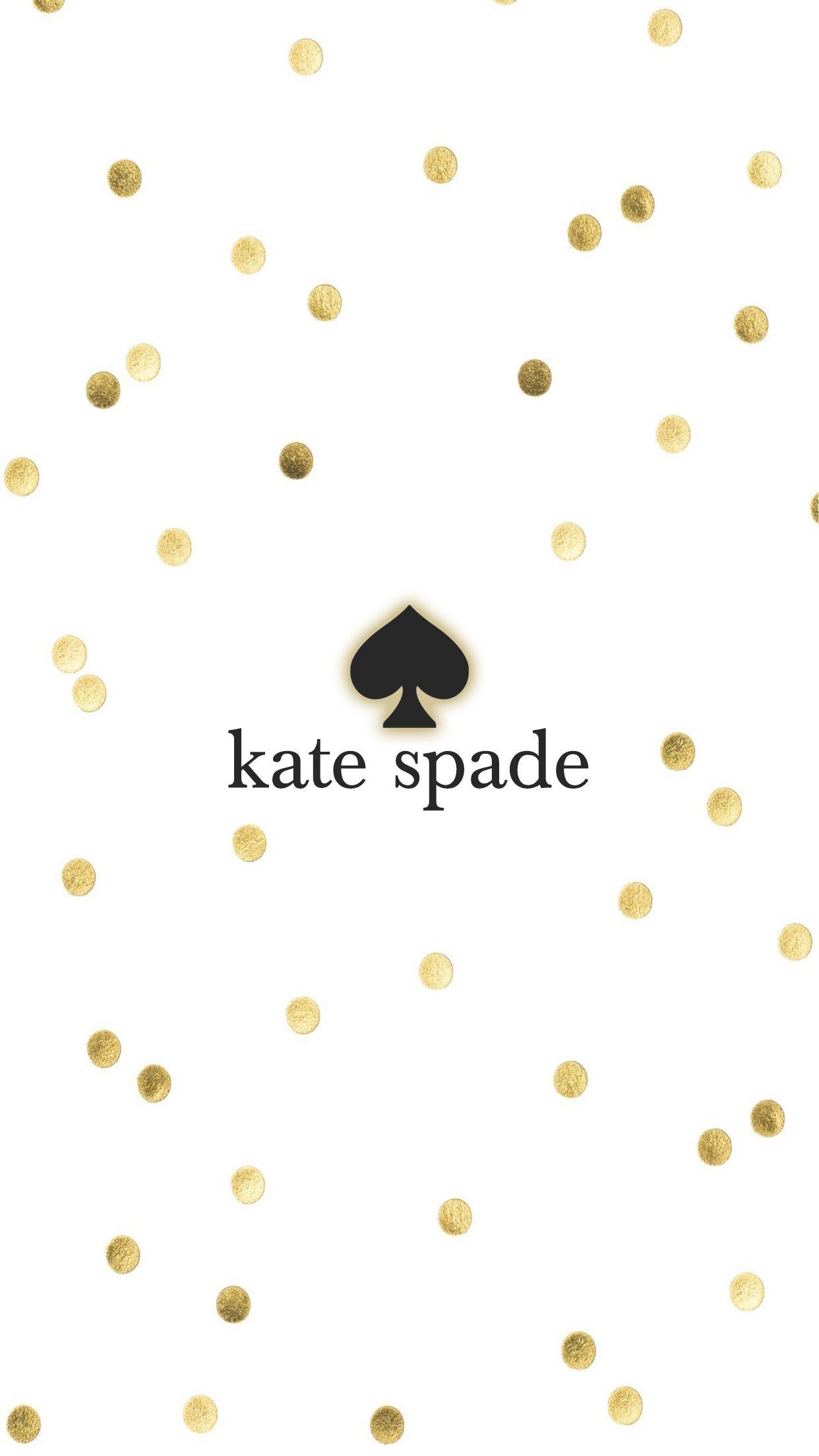 Gold Kate Spade Logo - Kate spade gold iPhone Wallpaper Background | wallpapers | Iphone ...