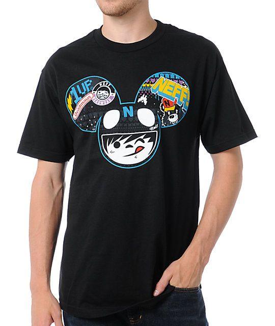 Neff Mau5 Logo - Neff X Deadmau5 Neffmau5 Radder Black T Shirt