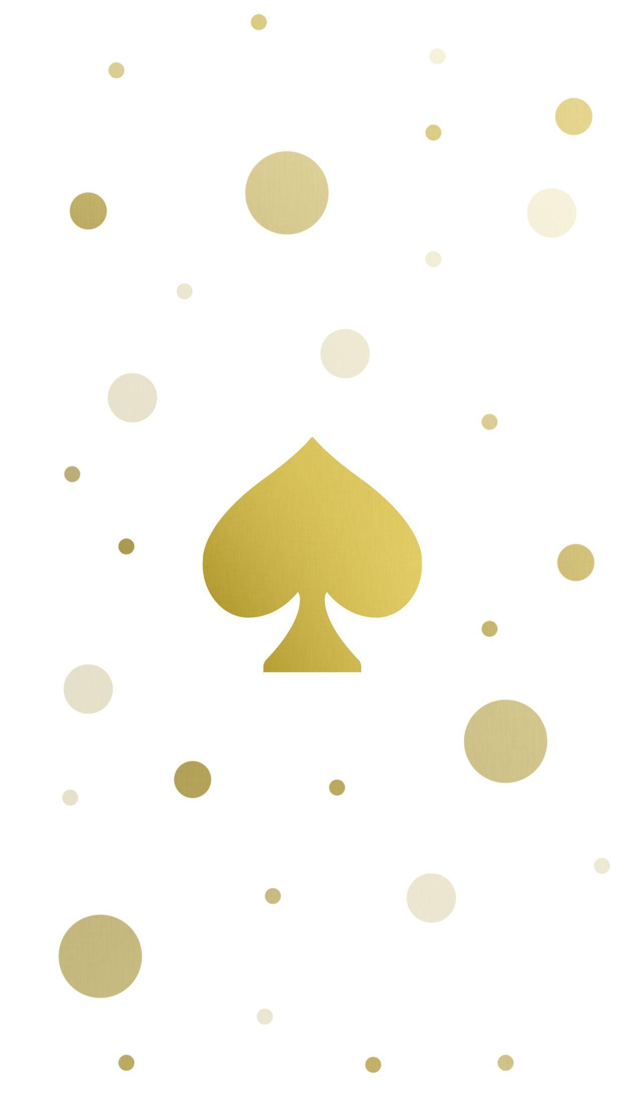 Gold Kate Spade Logo - Kate spade gold iPhone Wallpaper Background. Phone Stuff in 2019
