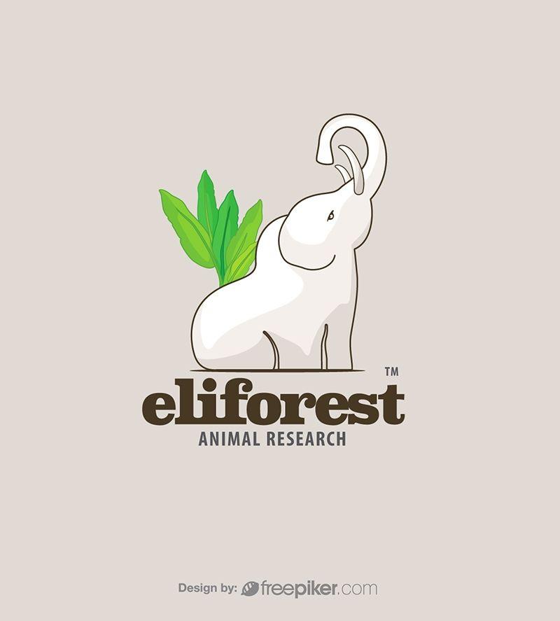 White Elephant Logo - Freepiker. forest white elephant animal logo