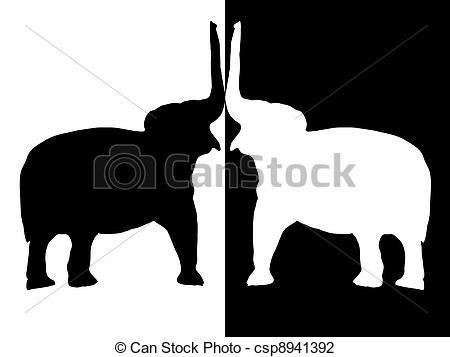 White Elephant Logo - two elephants logo two elephants black and white printable
