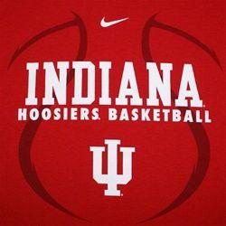 Indiana Basketball Logo - NIKE Crimson INDIANA HOOSIERS BASKETBALL Youth T-Shirt