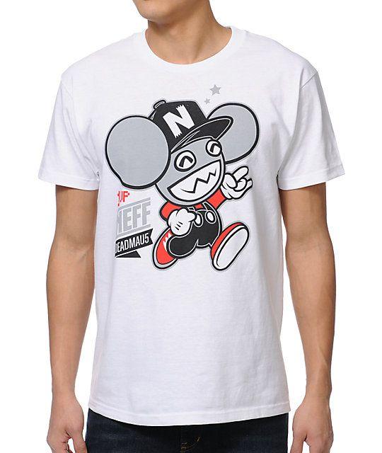 Neff Mau5 Logo - Neff x Deadmau5 Neffmau5 1 Up White T-Shirt | Zumiez