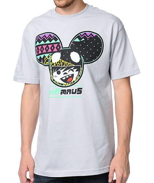 Neff Mau5 Logo - Neff x Deadmau5 Rad Mouse Grey T-Shirt | Zumiez