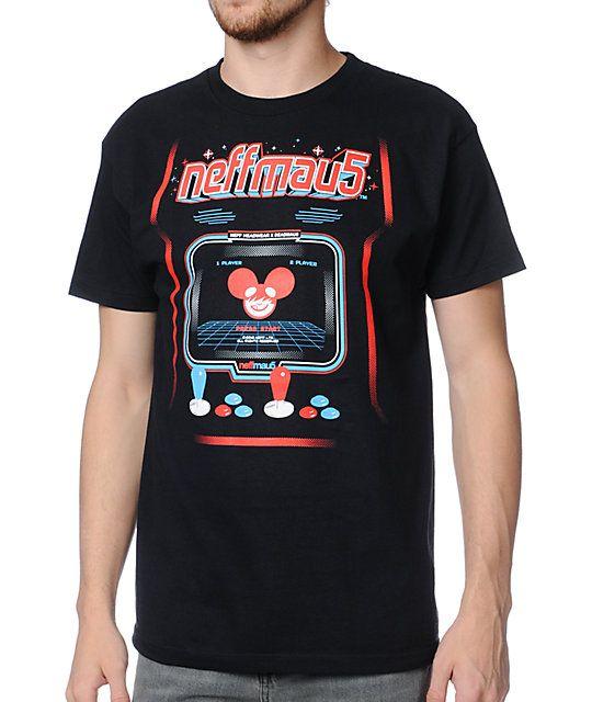 Neff Mau5 Logo - Neff X Deadmau5 Arcade Black T Shirt