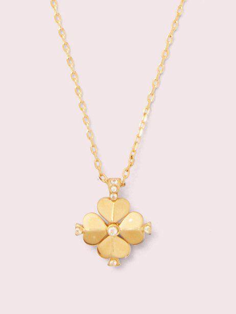 Gold Kate Spade Logo - legacy logo spade flower mini pendant. Kate Spade New York