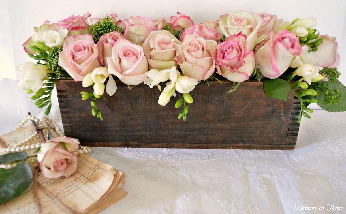 Wooden Rustic Flower Logo - Wood Box Rustic Floral Arrangement Tutorial