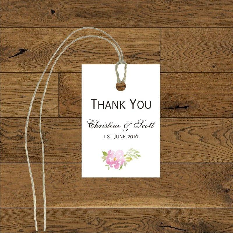 Wooden Rustic Flower Logo - Favour Tag
