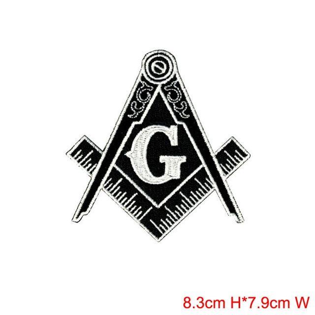 Masonic Logo - US $10.32 35% OFF|Patching of jeans MASONIC LOGO Gold & blue or BLACK&  WHITE FREE MASON SQUARE COMPASS EMBLEM Iron On Patch-in Patches from Home &  ...