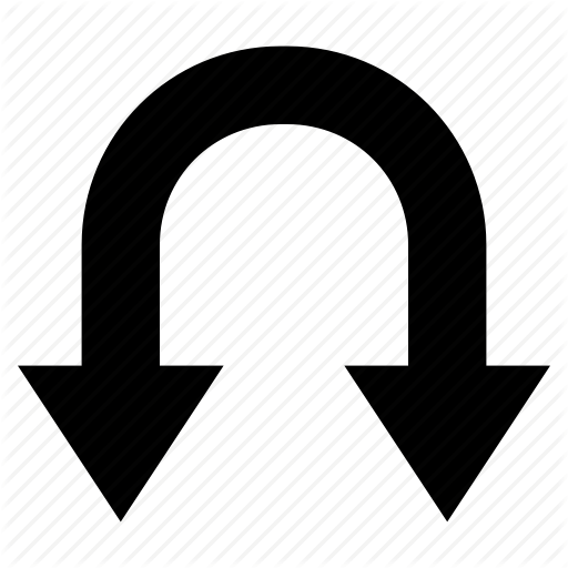 U-shaped Arrow Logo - Arrow, double, downward, two head arrow, u- shaped arrow icon